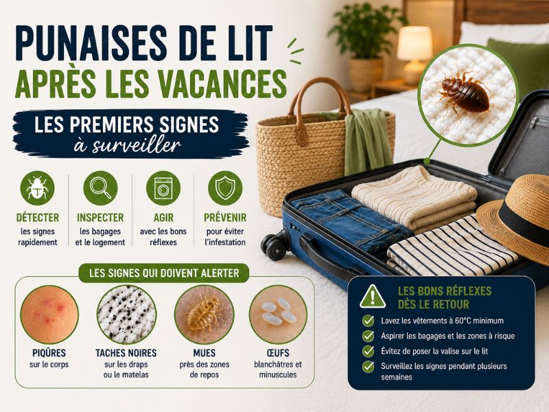 punaises de lit après les vacances