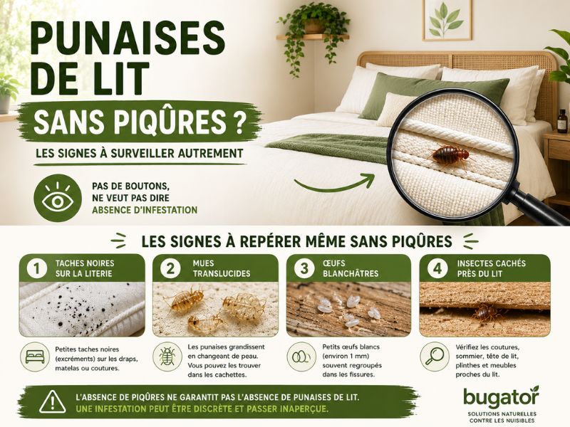 Infographie punaises de lit sans piqûres