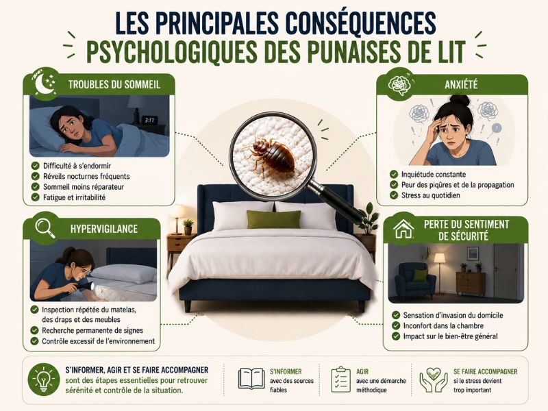 infographie anxiété et punaises de lit