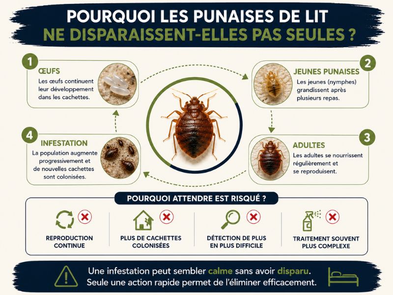 infographie, les punaises de lit disparaissent-elles toutes seules