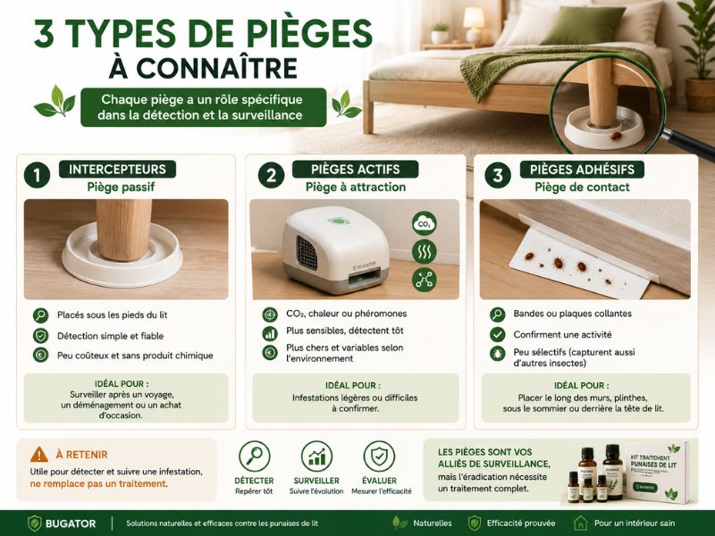 Types de pièges à punaises de lit