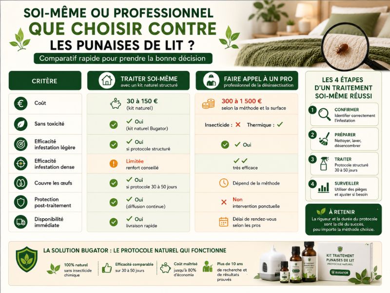 infographie traiter les punaises de lit soi-même