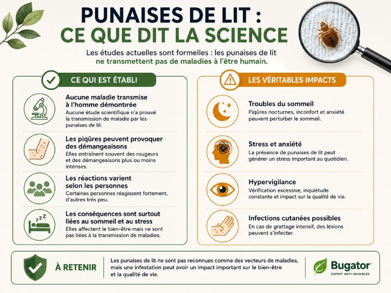 infographie les punaises de lit transmettent-elles des maladies