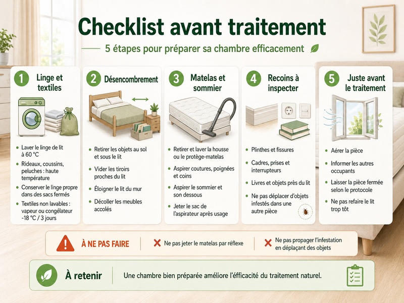 Checklist avant traitement