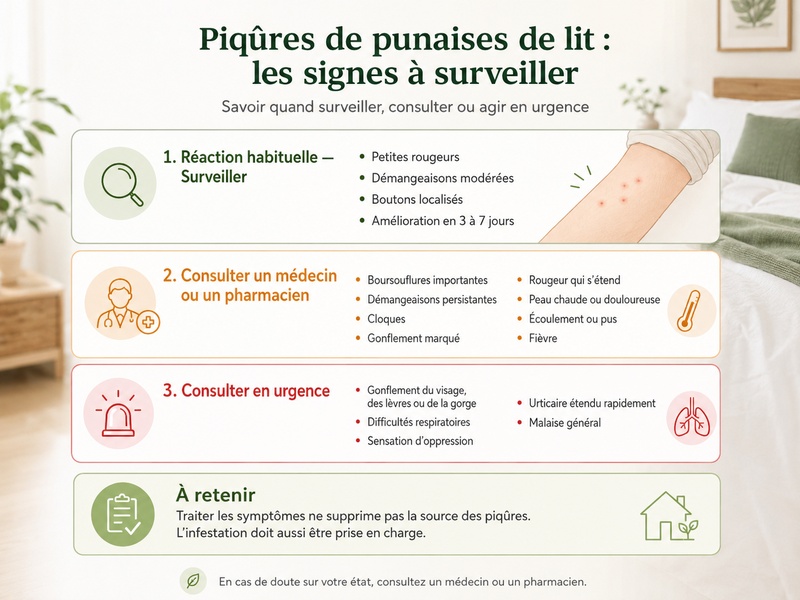 piqûres de punaises de lit, infographie